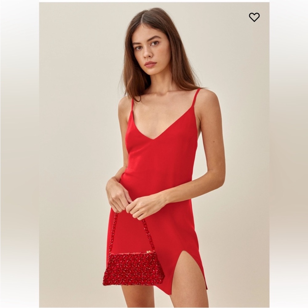 Reformation Red Slip Dress